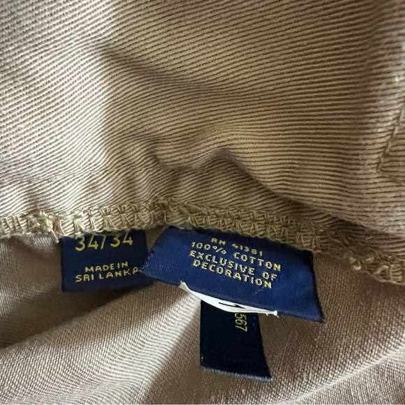 Polo Ralph Lauren Dry Goods Chino Men’s 34x34 Khaki Mid Rise Pants - Picture 6 of 7